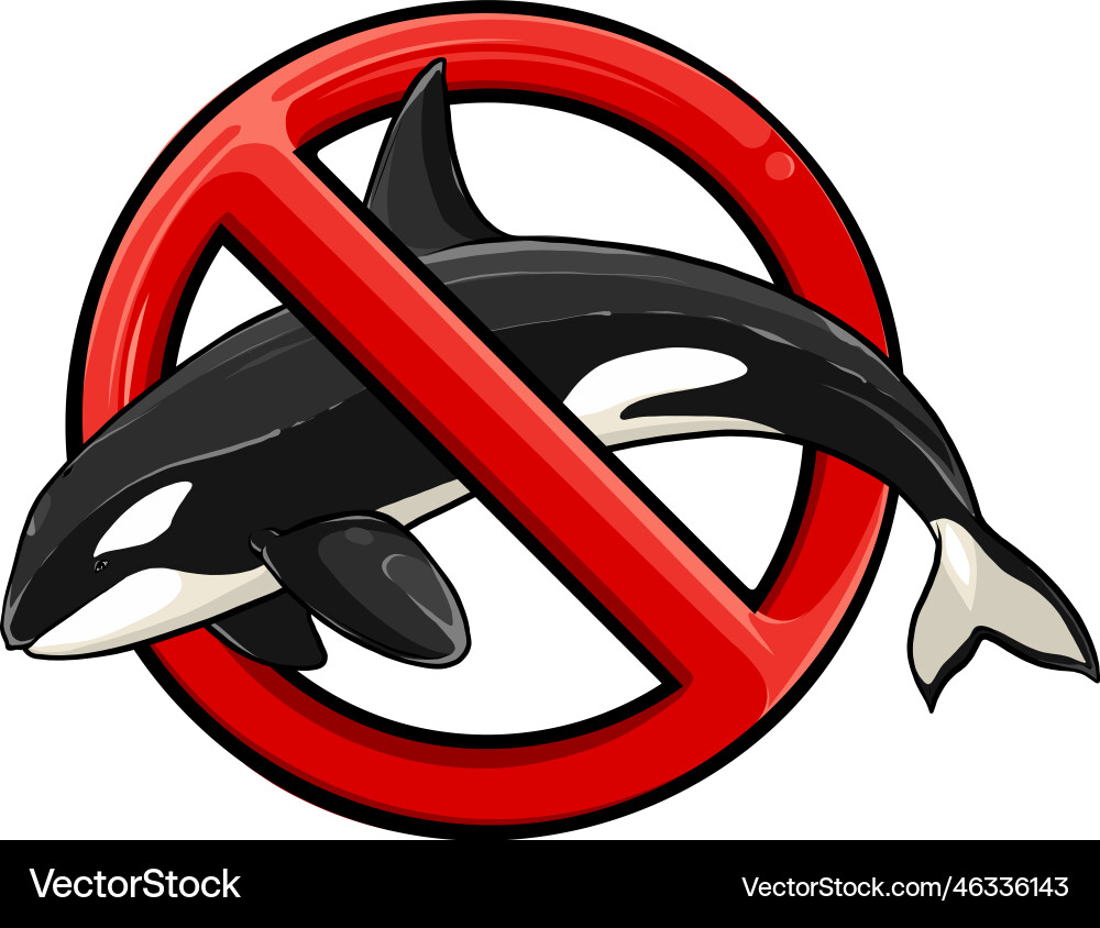 No orca sign icon No orca sign icon vektorbild