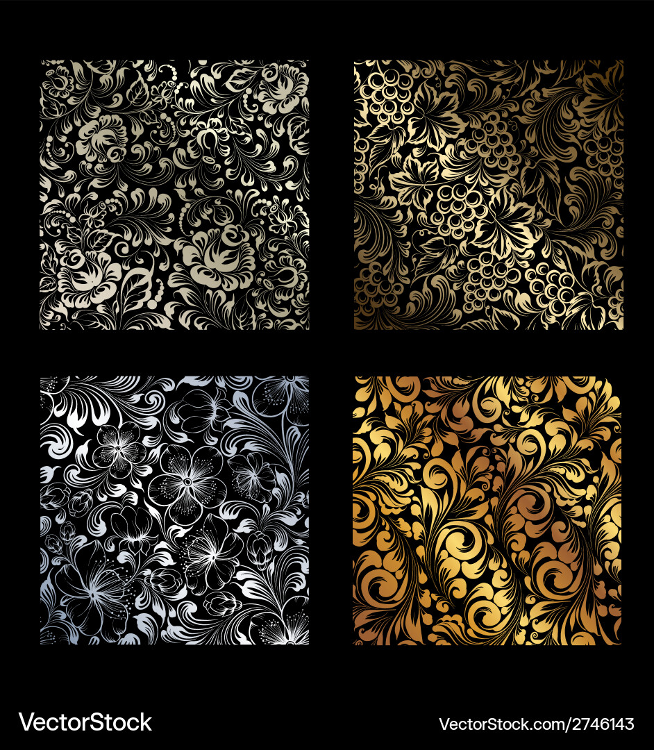 Set of patterns vector image