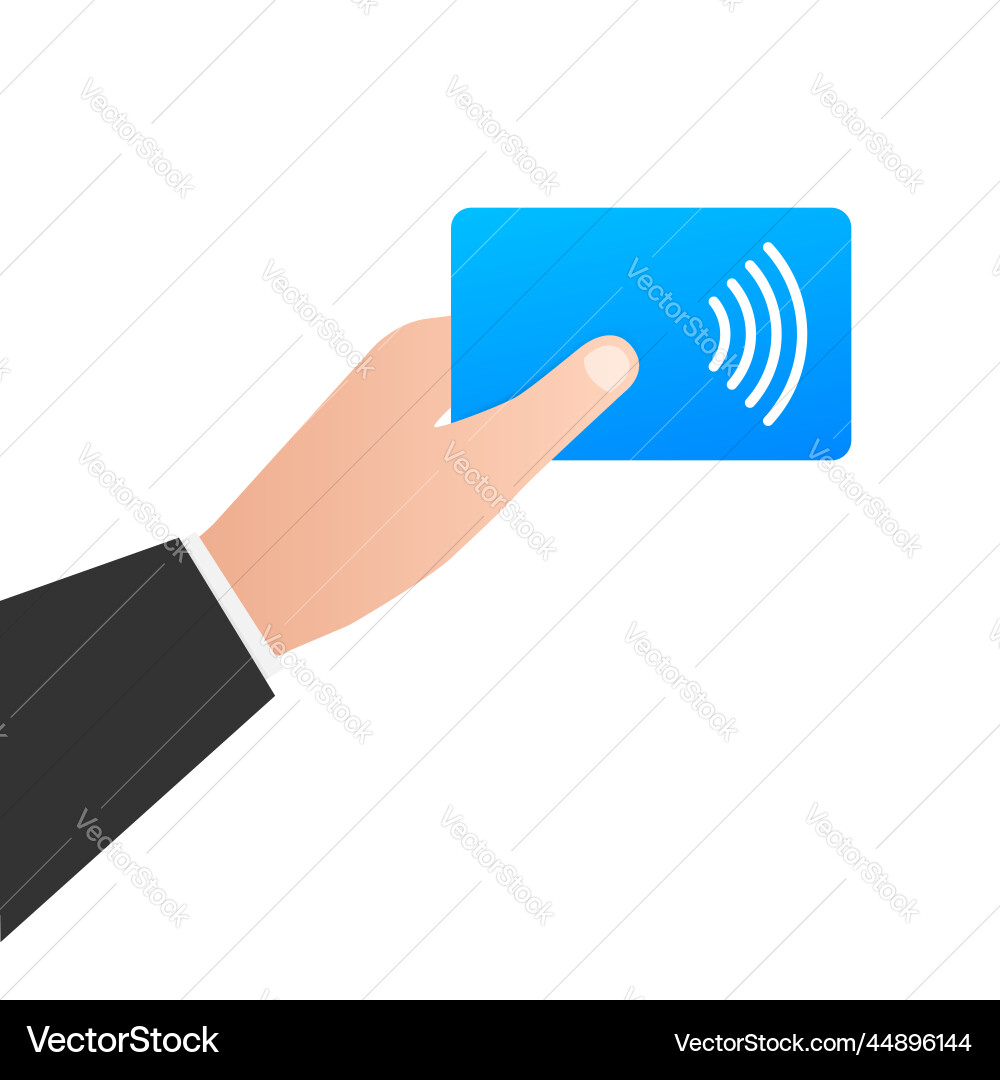 Access control card reader wireless rfid Vector Image