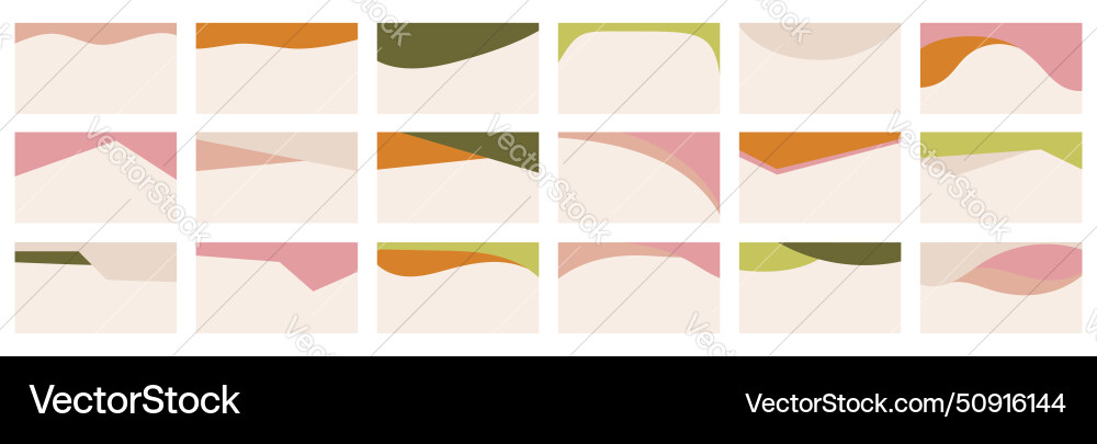 Assortment of different shapes for website headers vector image