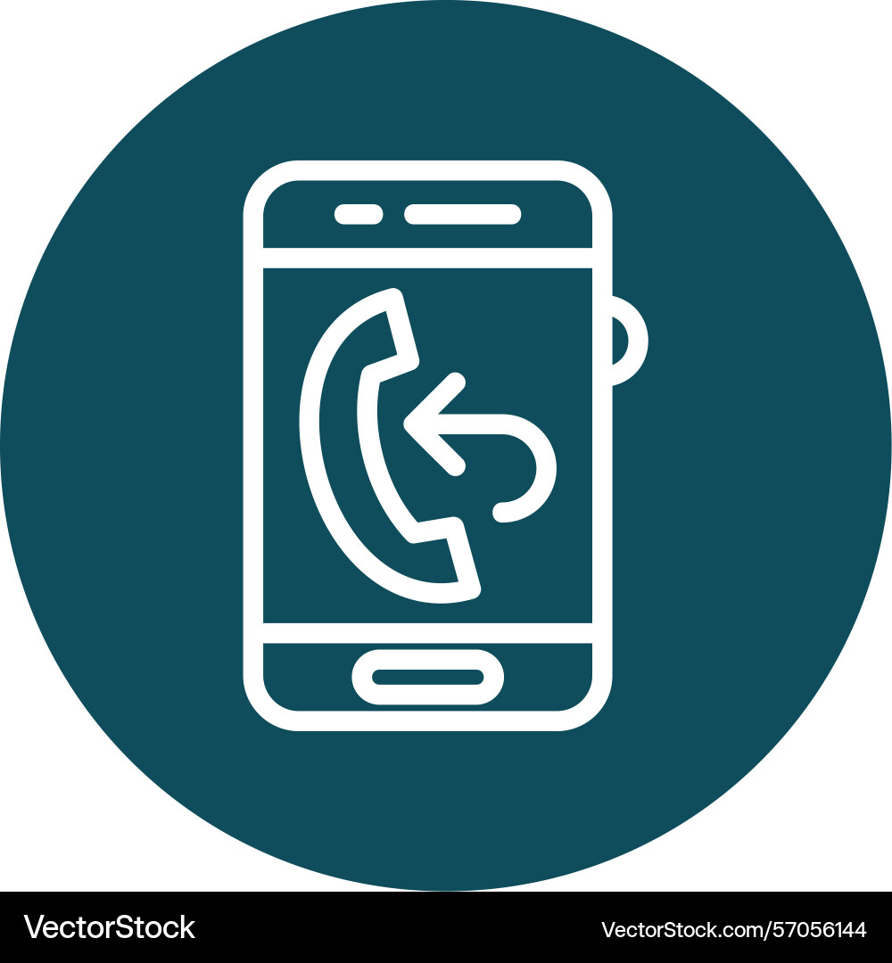 Callback line circle style icon design vector image
