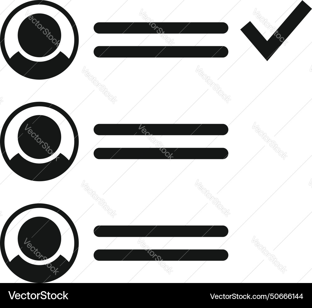 Candidate approved icon simple expert vector image