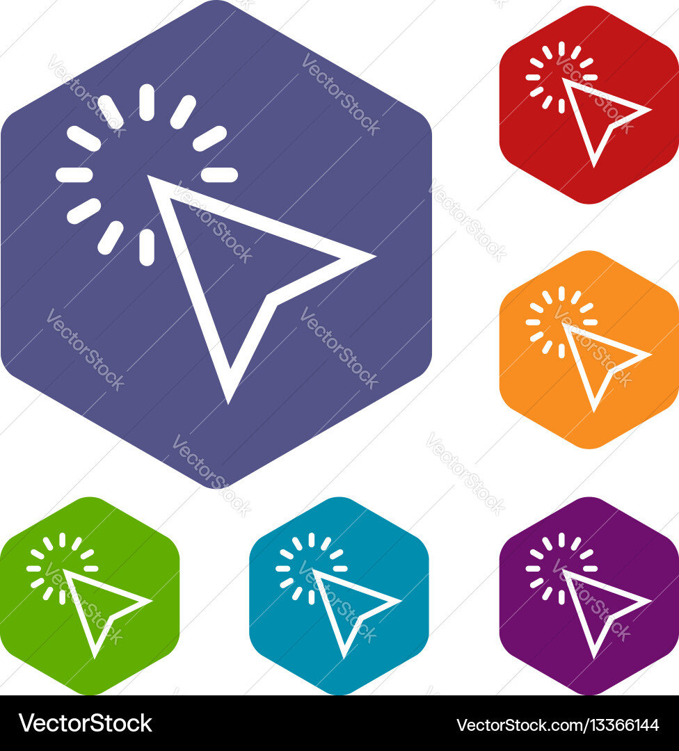 Click icons set Vector Image
