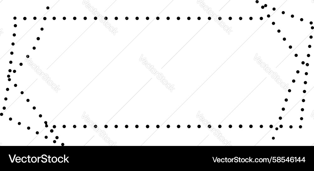 Dotted Hexagonal Frame Vector Image