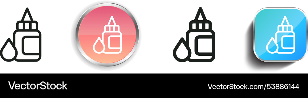 Eye drops icon thin linear regular and button vector image