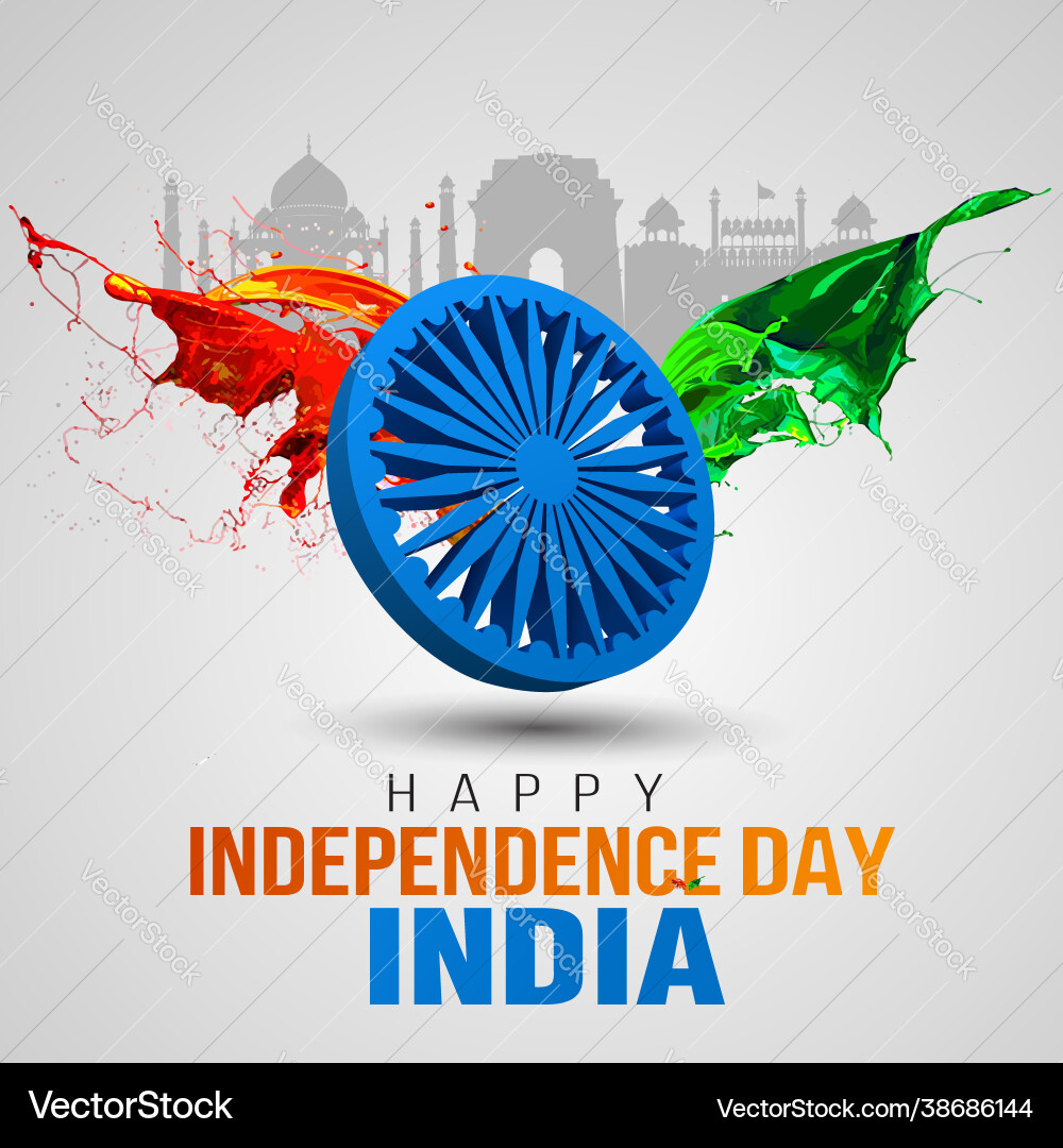 India Independence Day Celebration Royalty Free Vector Image