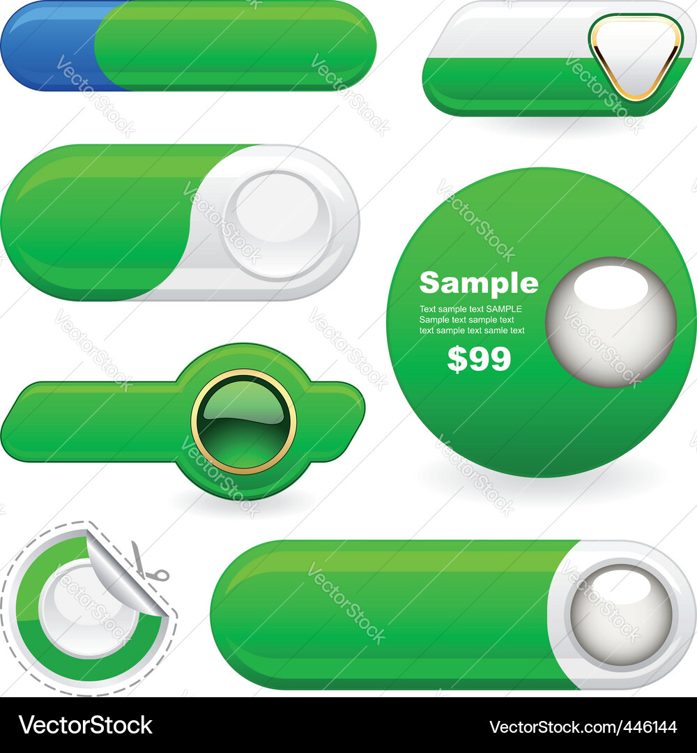 Modern Web Elements Collection Vector Image