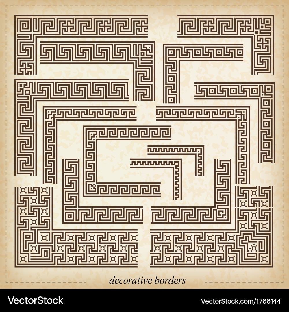 Seamless maze border simple to use elements vector image