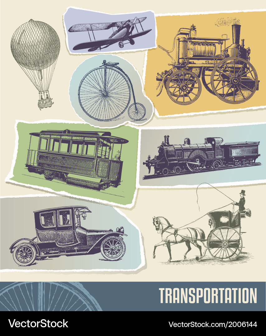 Vintage Transport Collection vector image