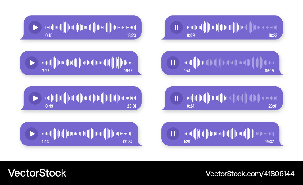 Voice audio message speech bubble sms text Voice audio message speech bubble sms text vector image