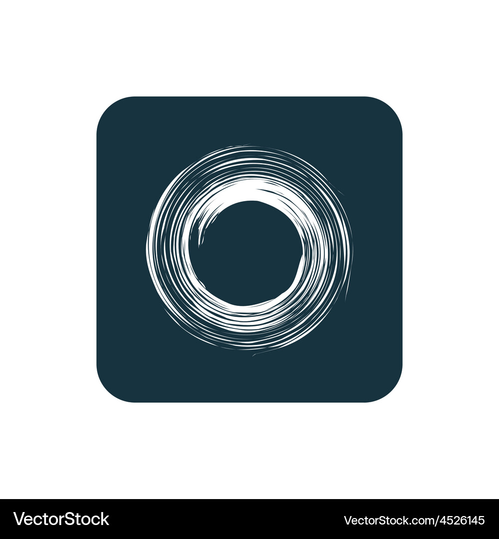 Abstract circle icon rounded squares button Vector Image