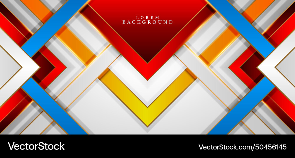 Abstract colorful rectangle geometric background vector image