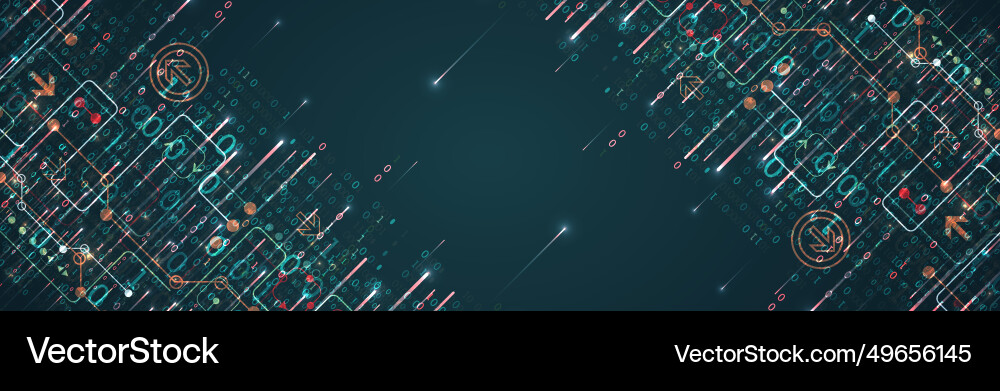 Abstract data gradient color background hand vector image