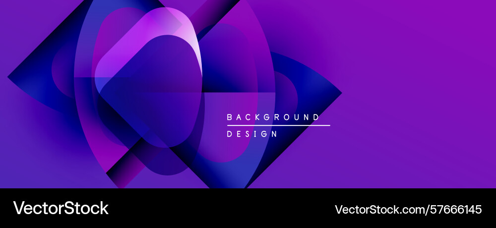 Abstract purple design features overlapping Vector Image