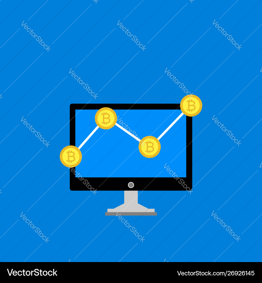 Blockchain scheme mining crypto currency server Vector Image