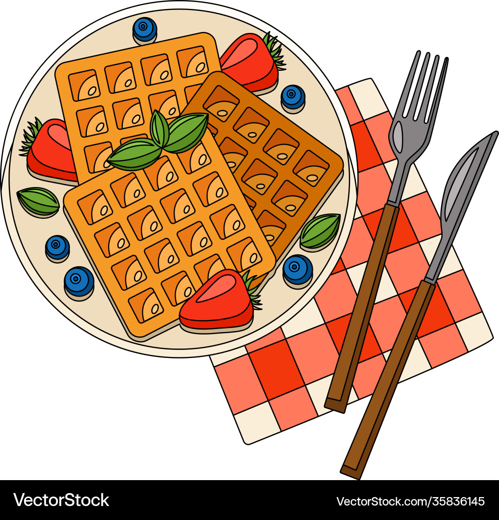 Breakfast flat Royalty Free Vector Image - VectorStock