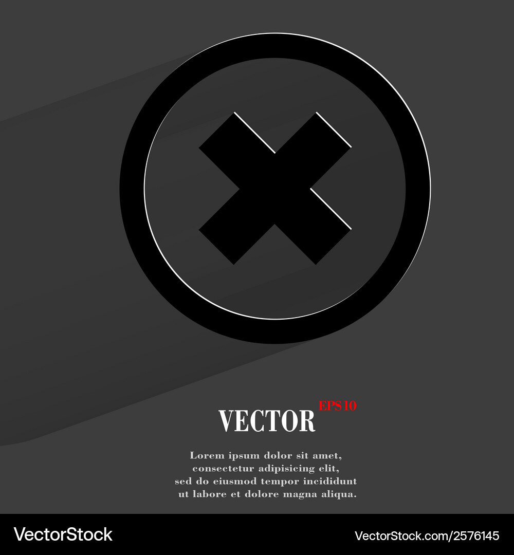 Cancel Button with Shadow Vector Image