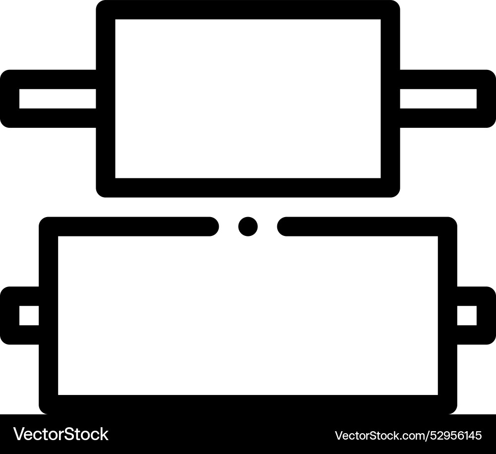 Distribute objects icon thin linear style design Distribute objects icon thin linear style design vector image