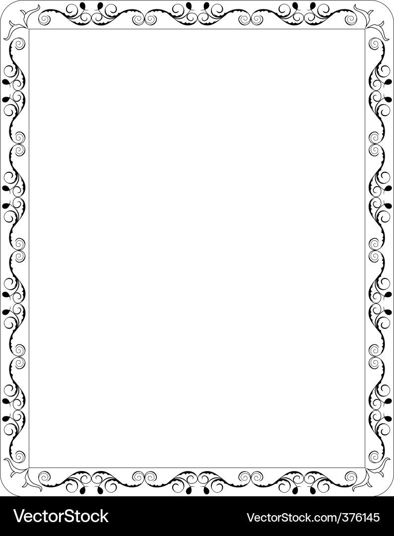 Intricate Filigree Border Vector Image