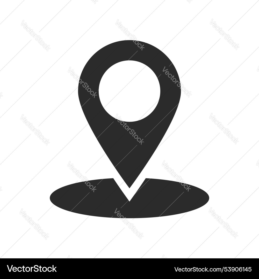 Map pointer flat location icon isolated vector image