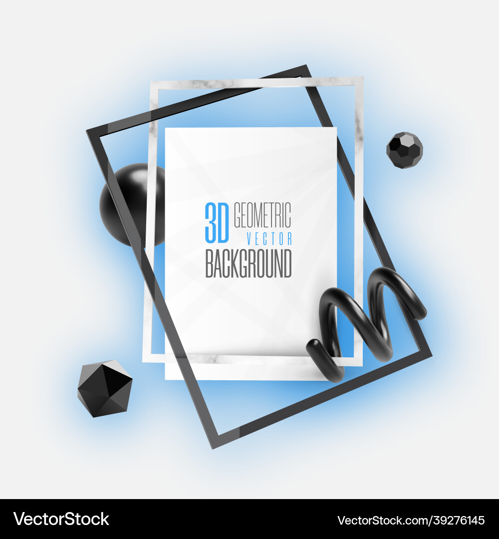 Modern abstract design with 3d frames Modern abstract design with 3d frames vector image