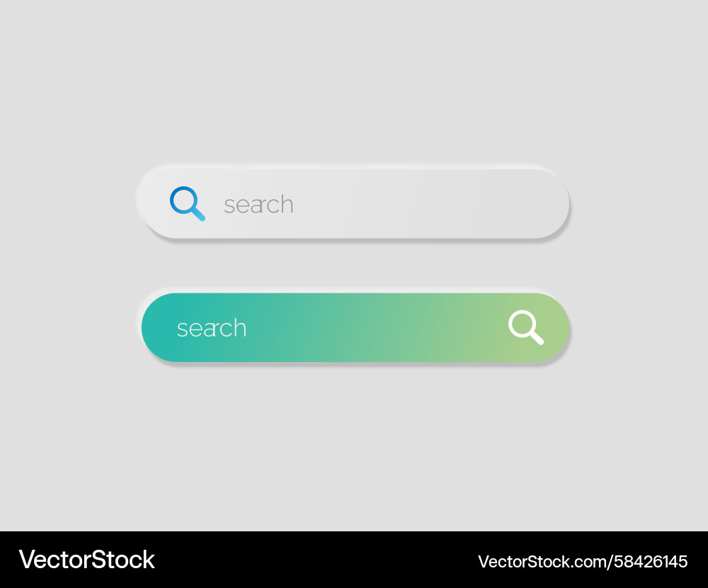 Modern Search Bar UI Template Vector Image