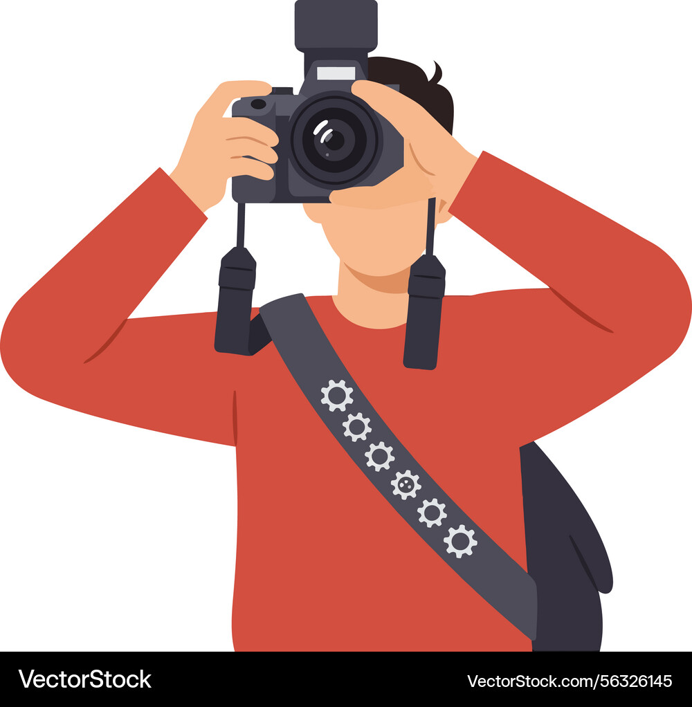Photographer Taking a Photo Royalty Free Vector Image