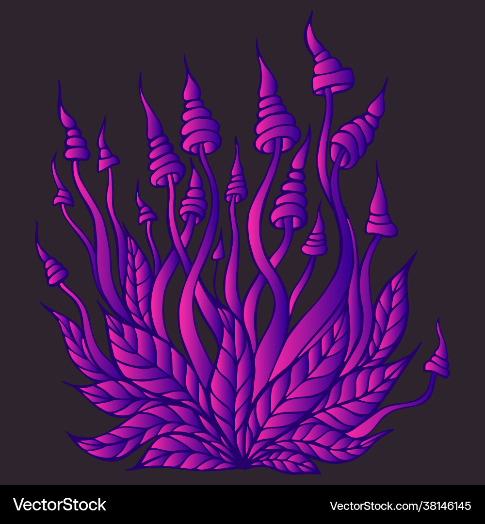 Psychedelic Mushroom Pattern Vector Image
