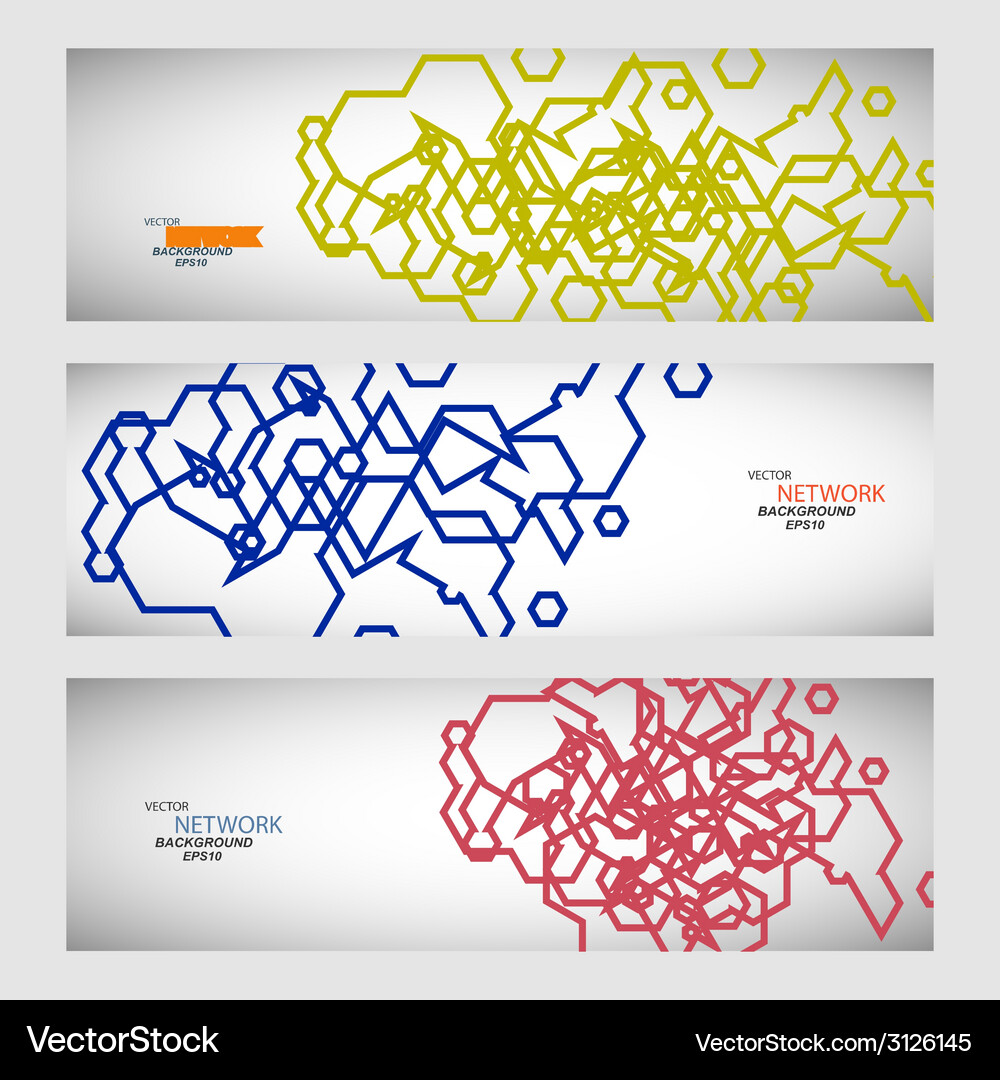 Set three sets of abstract contour lines Vector Image