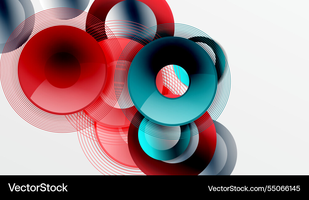 Sleek with overlapping circles in vibrant Sleek with overlapping circles in vibrant vector image