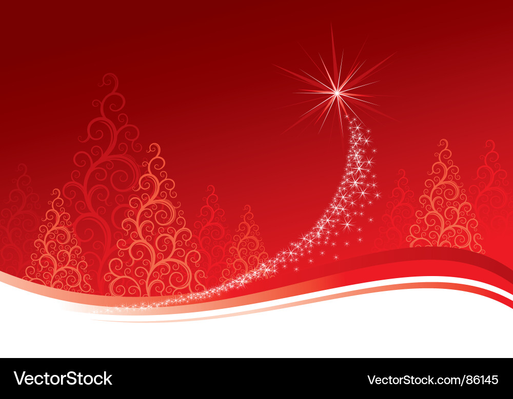 Sparkling Christmas Curl Vector Image