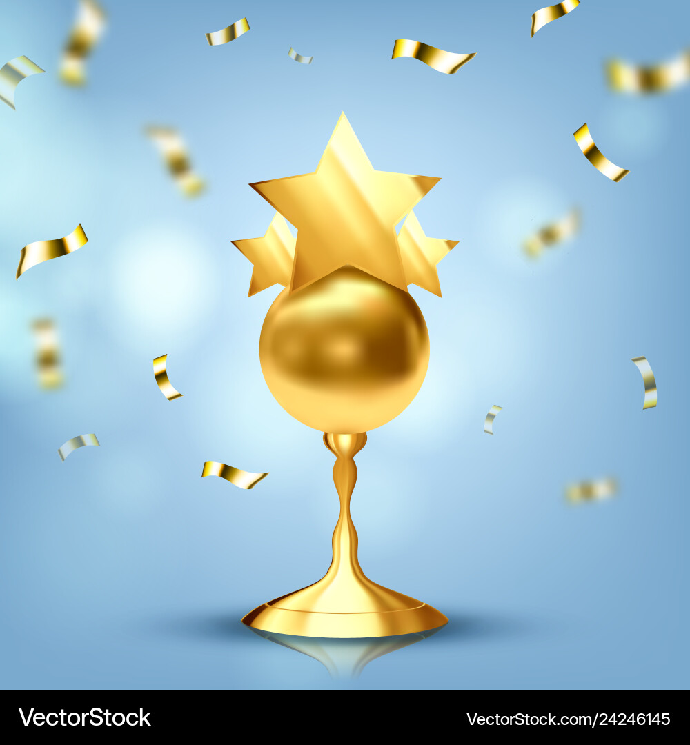 Trophy Golden Cup Gewinner Preisträger Trophy Golden Cup Gewinner Preisträger vektorbild