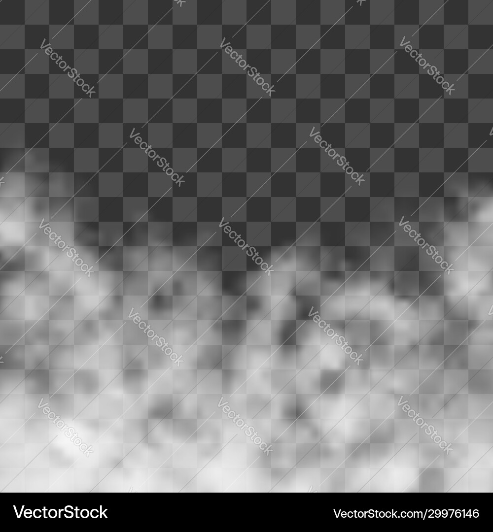 Clouds white fog smog on transparent background Clouds white fog smog on transparent background vector image