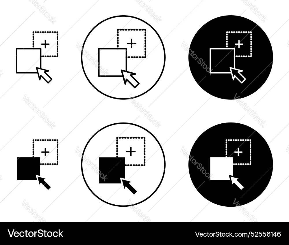 Drag and drop icon set on white background Drag and drop icon set on white background vector image