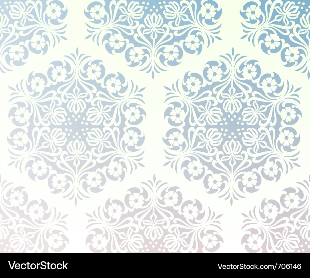 Floral Retro Wallpaper Vector Image