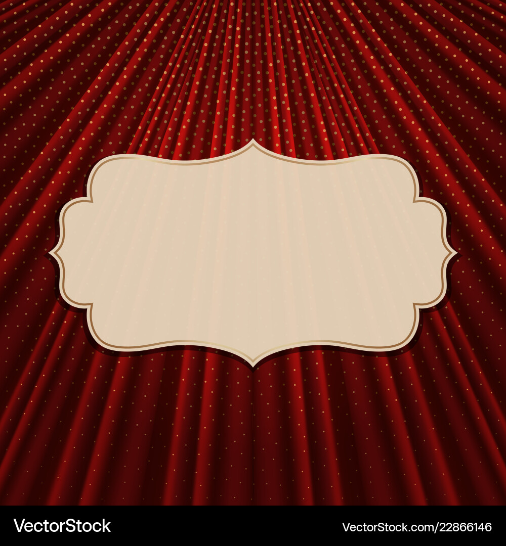Frame on a textile red background Frame on a textile red background vector image