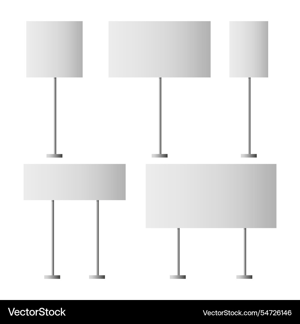 Gradient signboard set minimalist panel design Gradient signboard set minimalist panel design vector image