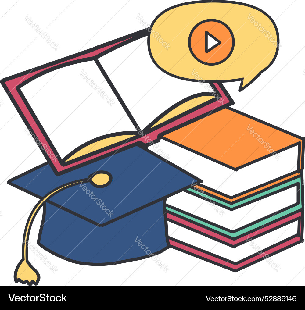 Knowledge stack learning class school art Vector Image