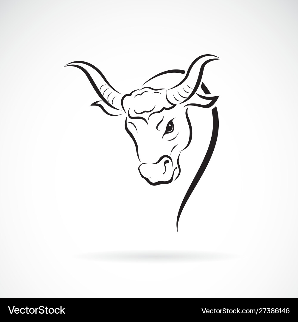 Powerful Bull Head Icon Vector Image