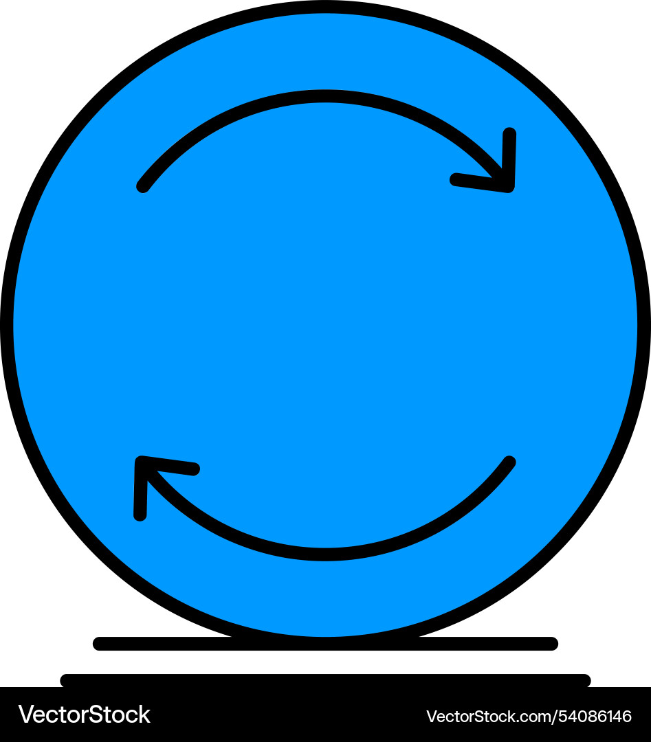 Reload line filled icon design Vector Image