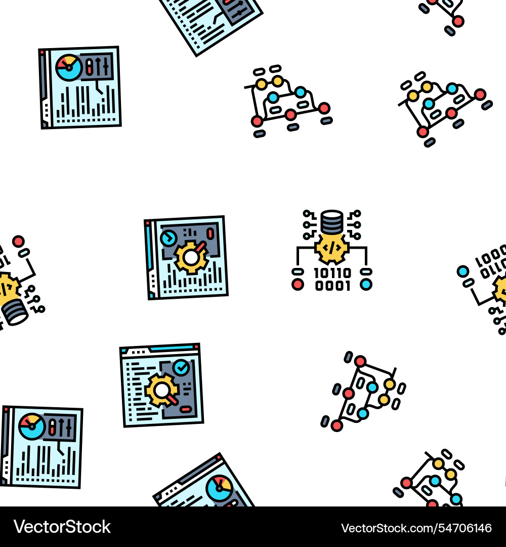 Software engineer computer code seamless pattern Software engineer computer code seamless pattern vector image