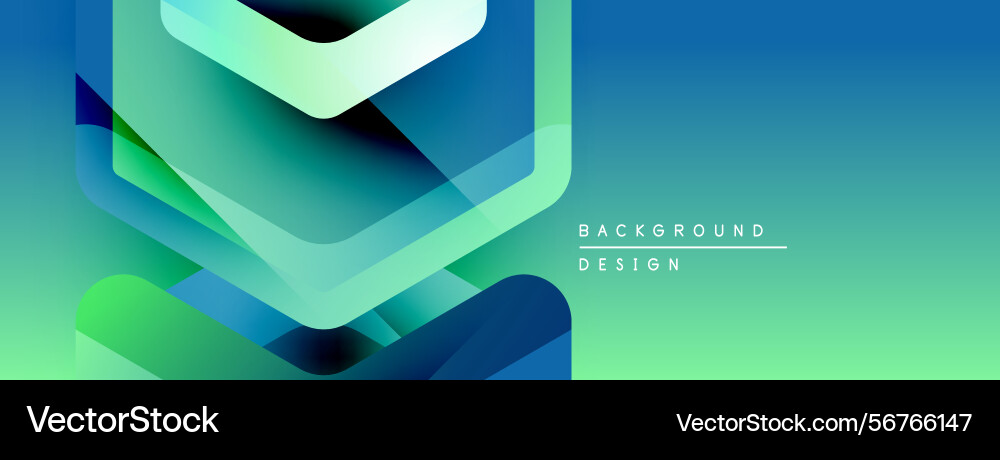 Abstract geometric shapes overlap creating Vector Image