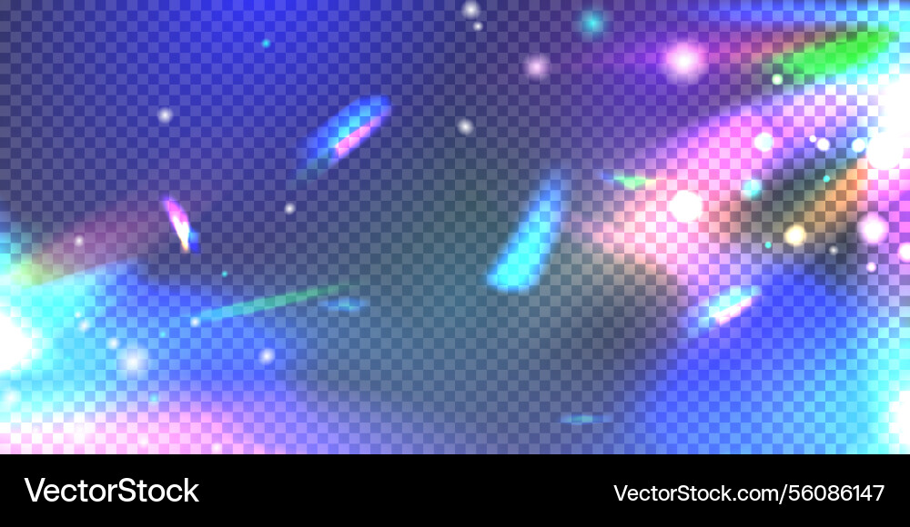 Abstrakte kristall holographische Flare Overlay Vektorbild