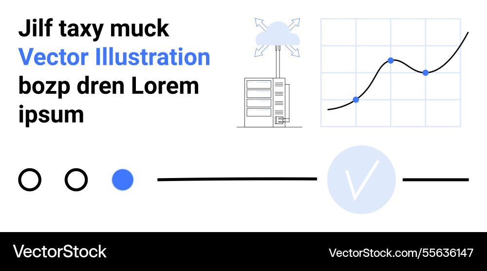 Data analysis and visualization with graph server Data analysis and visualization with graph server vector image