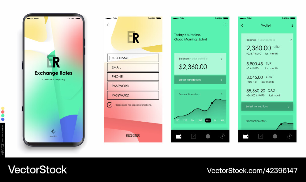 Design of a mobile application and site ui set Design of a mobile application and site ui set Vector Image