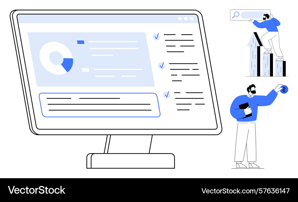Digital dashboard with analytics and business Digital dashboard with analytics and business vector image