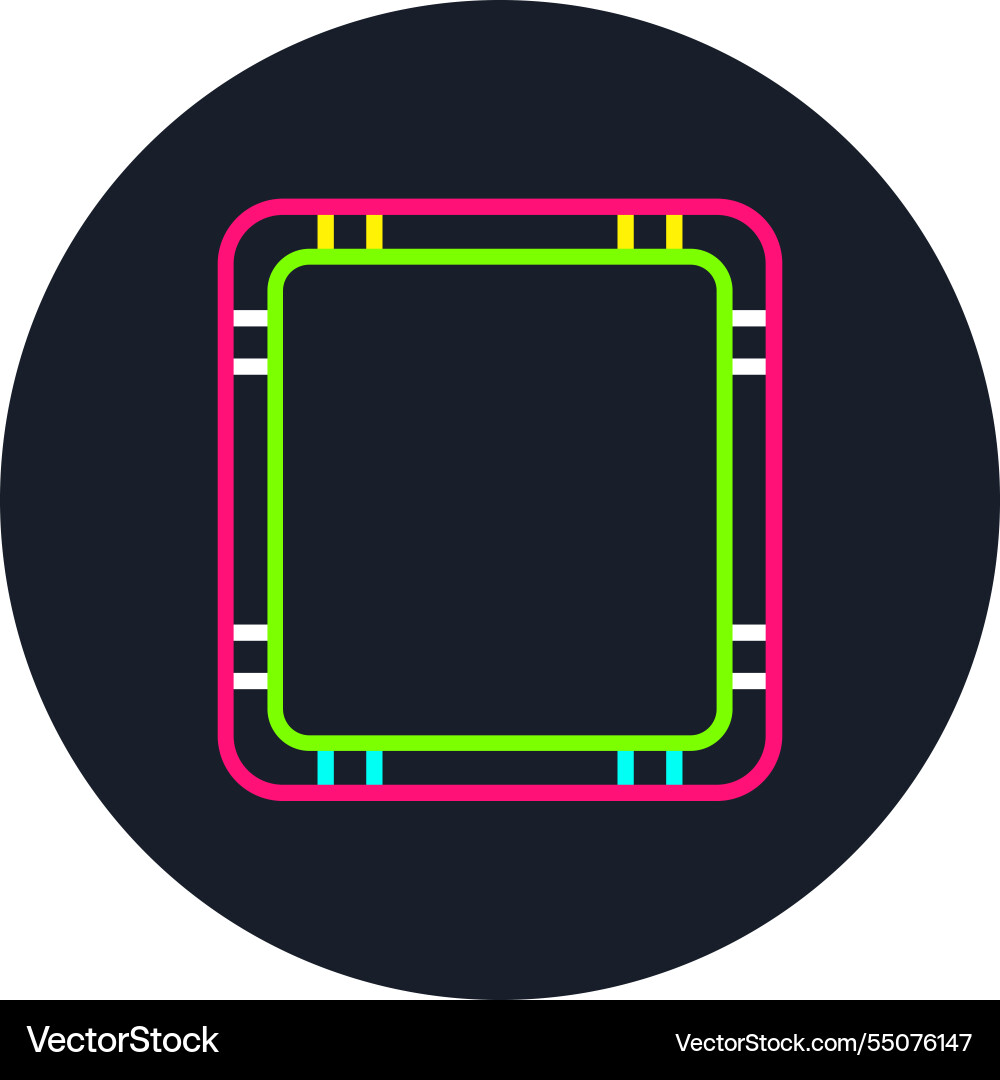 Frame line multi color icon Vector Image