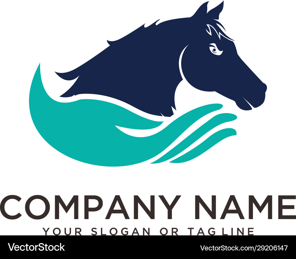 Horse Care & Training Logo Vector Image