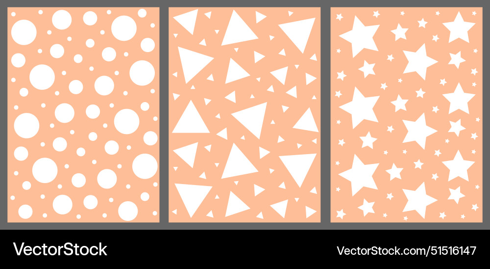 Set background with circle stars and triangle Set background with circle stars and triangle Vector Image