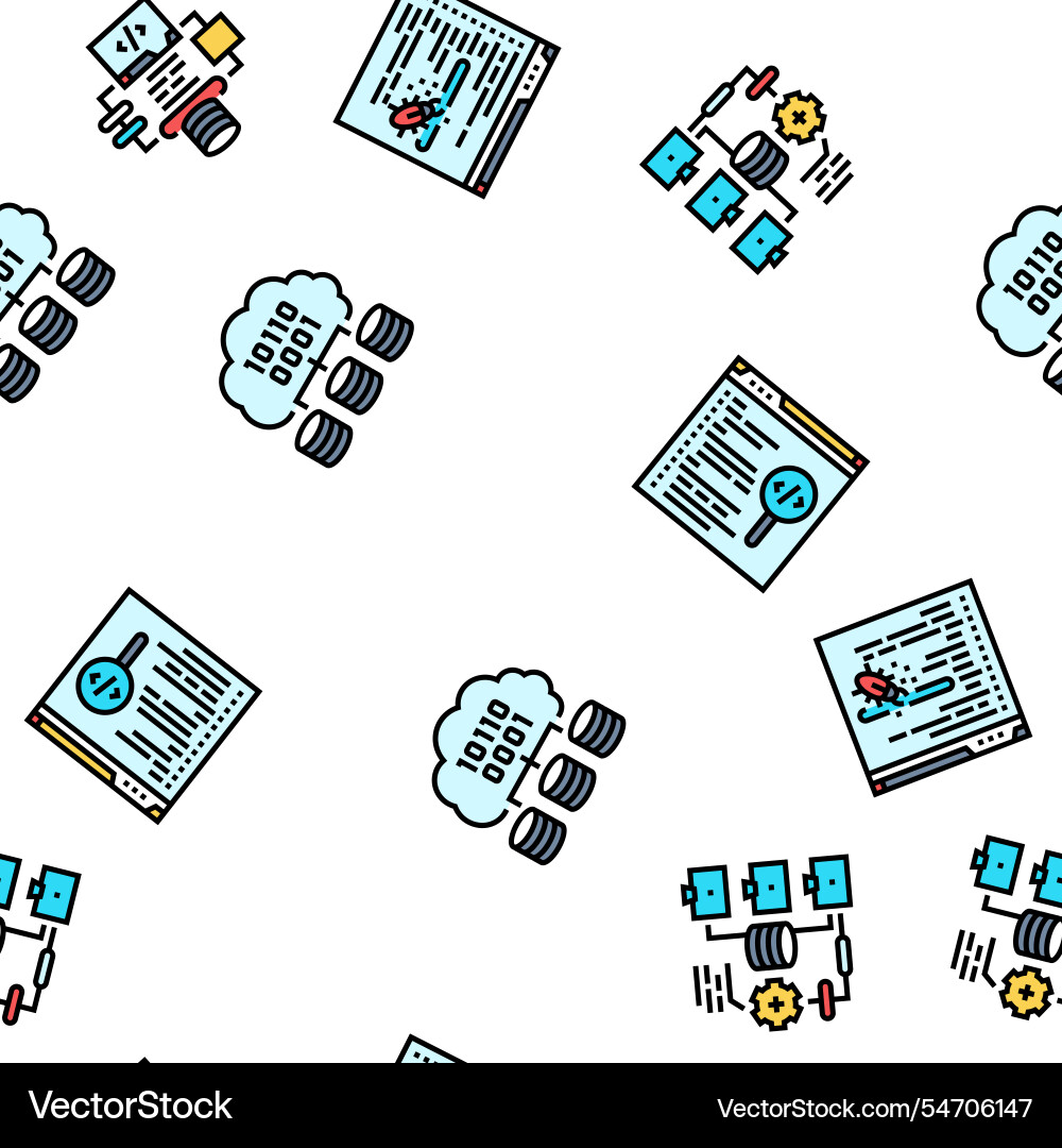 Software engineer computer code seamless pattern Software engineer computer code seamless pattern vector image